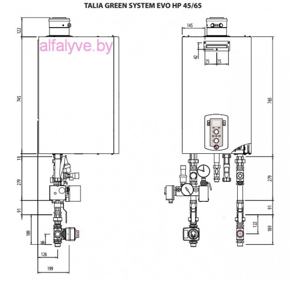 Монтаж котла Chaffoteaux Talia Green Evo System HP 45-65 FF