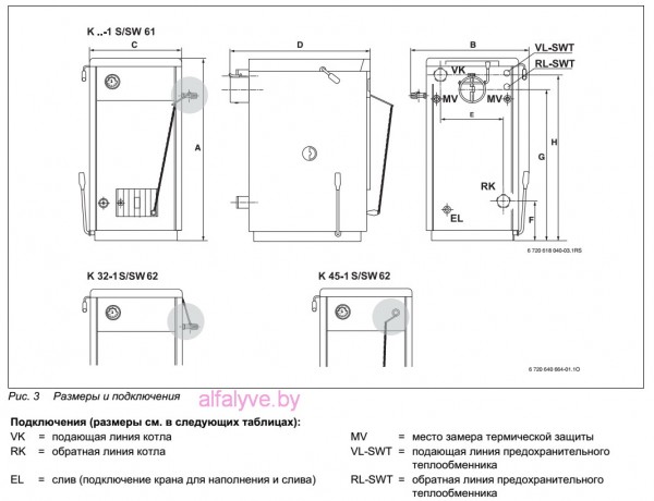 Подключения котла Bosch Solid 2000 B-2