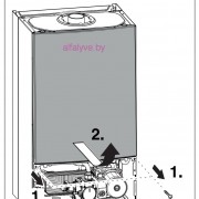 Снятие передней крышки котла Bosch Gaz 6000 W