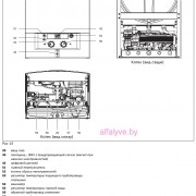 Входные размеры котла Bosch Gaz 3000 W ZW 14-2 DH KE