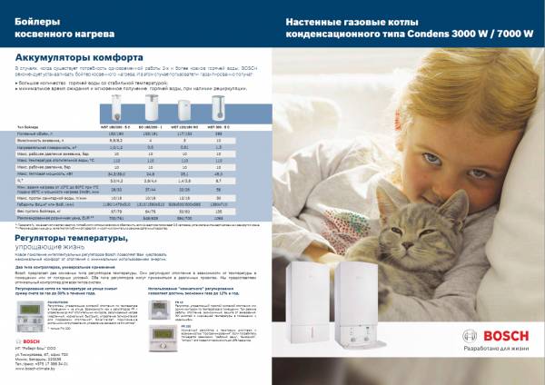 Бойлеры и аксессуары для котлов Bosch Condens 3000 W