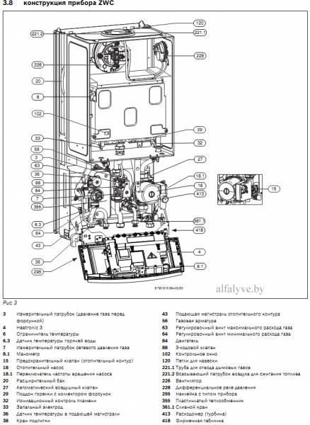 Компоненты котла Bosch Gaz 7000 W ZWC