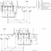 Монтажные размеры и подсоединения Bosch Condens 3000 W и бойлер ST 65 E