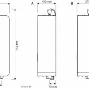 Размеры котла Bosch Tronic Heat 3000-3500 4-12 КВт