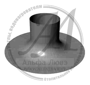 Проход через крышу ровный для системы дымоудаления конденсационного котла