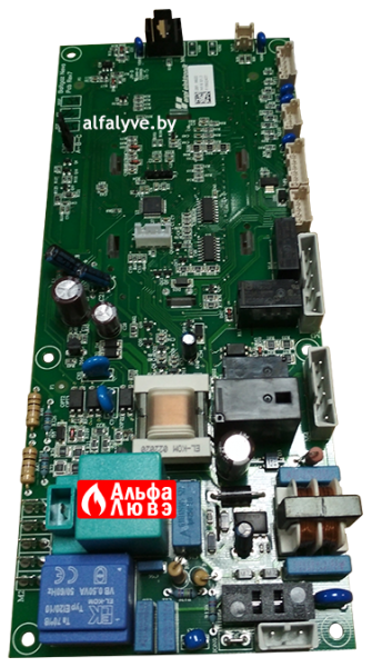 Плата управления Aurora S4962DM3250 (2-ая модификация) на газовый котел Baltgaz Turbo (Вид сверху вдоль низ)