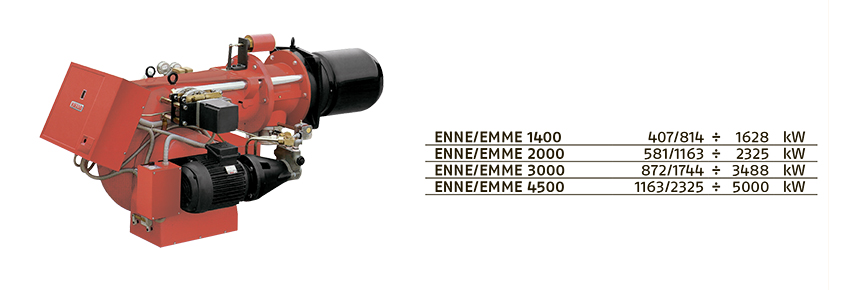 Серия двухтопливных горелок Riello Enne-Emme 1400, 2000, 3000, 4500