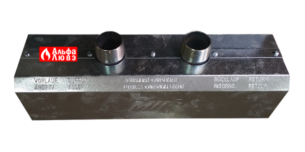 Гидравлический разъединитель (гидрострелка) для системы отопления MIK HW 60-125 (вид спереди)