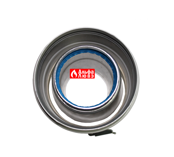 Адаптер для коаксиального дымоудаления Ø60-100 с комплектом уплотнительных колец на котел Ariston, Chaffoteaux, Vaillant (вид сверху)