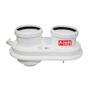 Адаптер моноблочный конденсационный PP Ø80-125 на Ø80-80 для котла Baxi, Viessmann