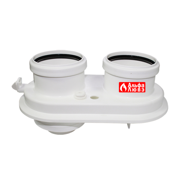 Адаптер моноблочный конденсационный PP Ø80-125 на Ø80-80 для котла Baxi, Viessmann