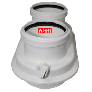 Адаптер моноблочный конденсационный PP Ø80-125 на Ø80-80 для котла Baxi, Viessmann (вид сбоку)