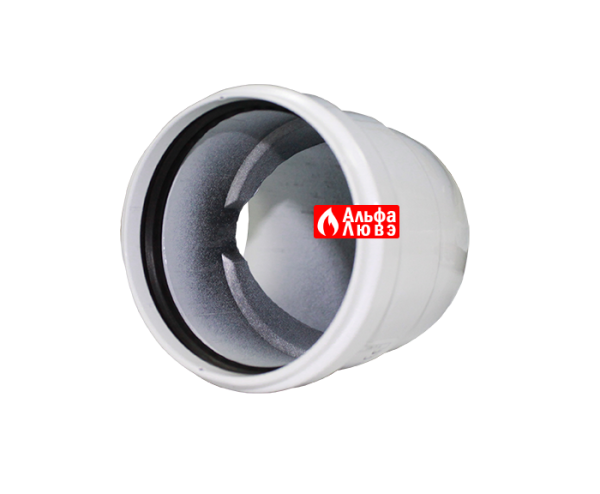 Отвод (колено, поворот) 90° M-F алюминиевый для системы дыпоудаления традиционного котла (вид со стороны папы)