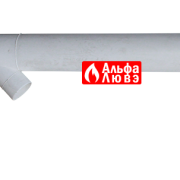 Удлинение каскадное Ø160 с двумя ответвлениями c ревизионной крышкой со стоком
