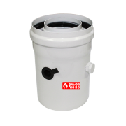 Удлинитель адаптер ALCMS 02 D60-100 коаксиальный 60-100 алюминиевый с отверстиями для замера CO