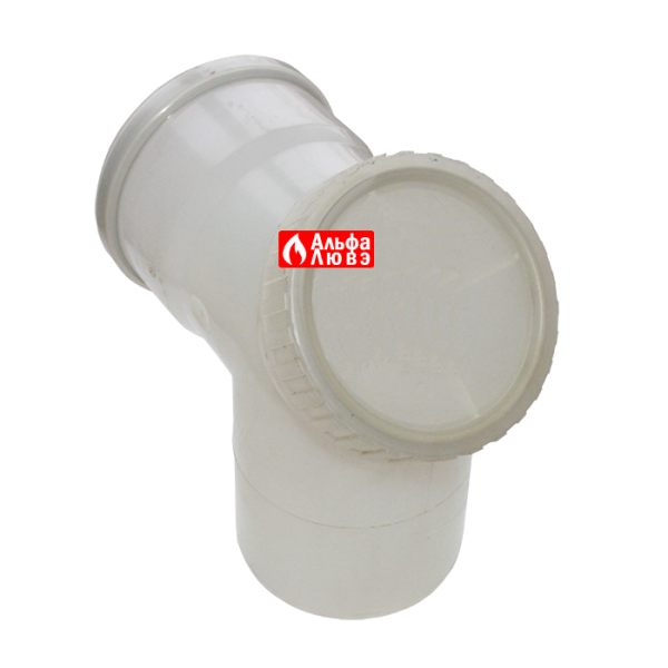 Otvod 87° s inspekciej plastikovij mama-papa DN110 dlia kondensacionnogo dimoydalenia