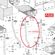 Трубка холодной воды под номером 36 на схеме 1-025500 на котел Immergas Eolo Star 24 Квт