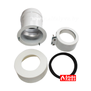 03 Адаптер раздельного дымоудаления Ø80 на Ø80 для котла Baxi (вид снизу)
