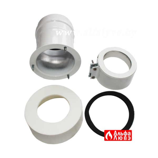 03 Адаптер раздельного дымоудаления Ø80 на Ø80 для котла Baxi (вид снизу)