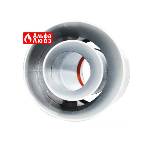 03 Колено, поворот, отвод 45° DN 60-100 алюминий для системы дымоудаления традиционного котла