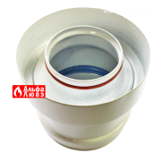 04 Адаптер DN60 на DN80 двухблочный для раздельного дымоудаления на котел Ariston, Chaffoteaux (вид сбоку)